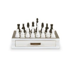 Black and White Chess Board with Storage