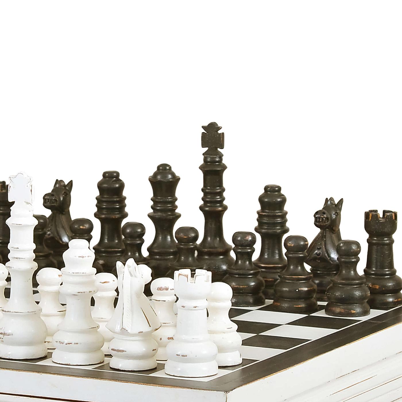 Stile provenzale Scacchiera bianca e nera con contenitore in vendita
