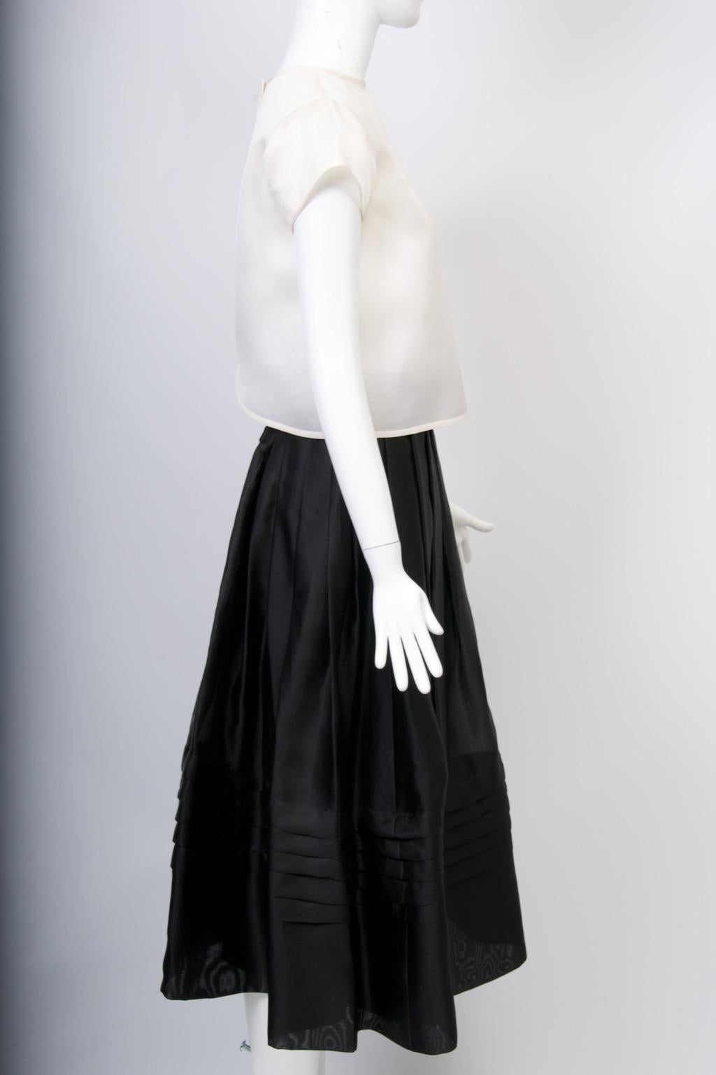 Black and White Cocktail Ensemble, att. Geoffrey Beene Damen im Angebot