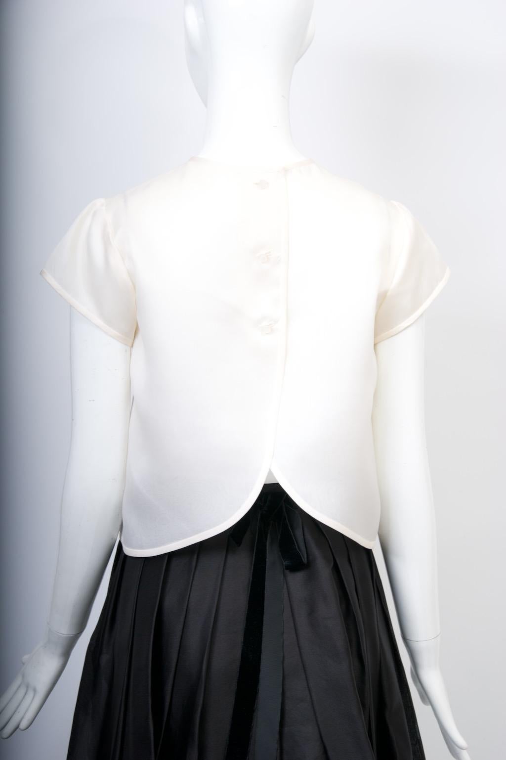 Black and White Cocktail Ensemble, att. Geoffrey Beene im Angebot 1