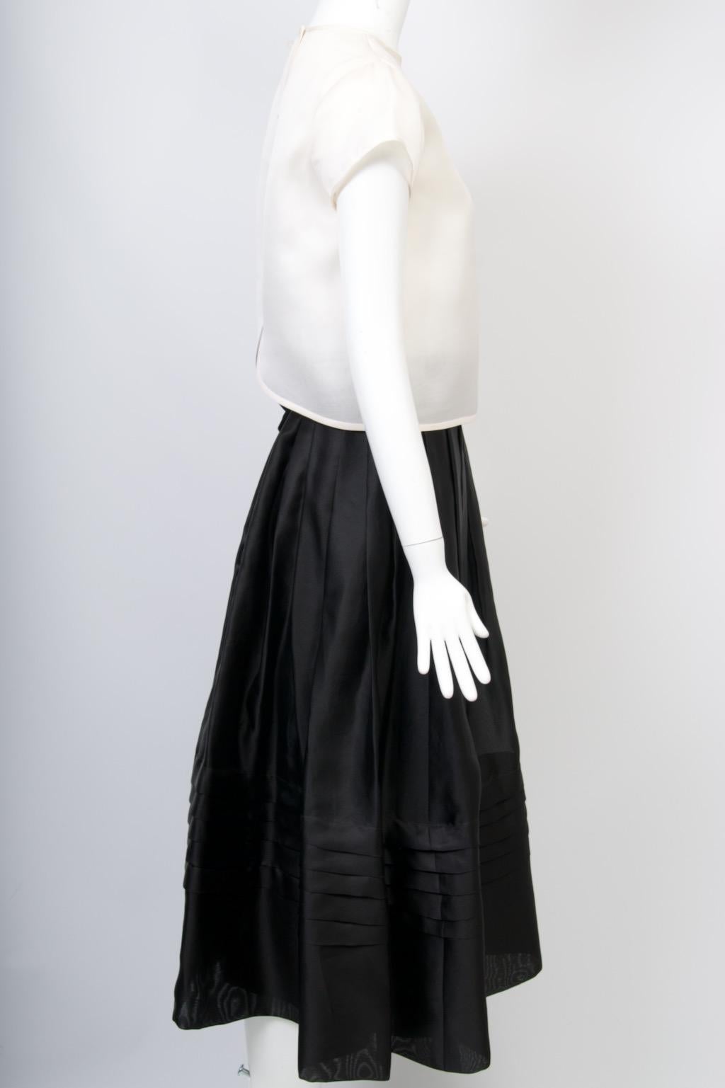 Black and White Cocktail Ensemble, att. Geoffrey Beene im Angebot 3