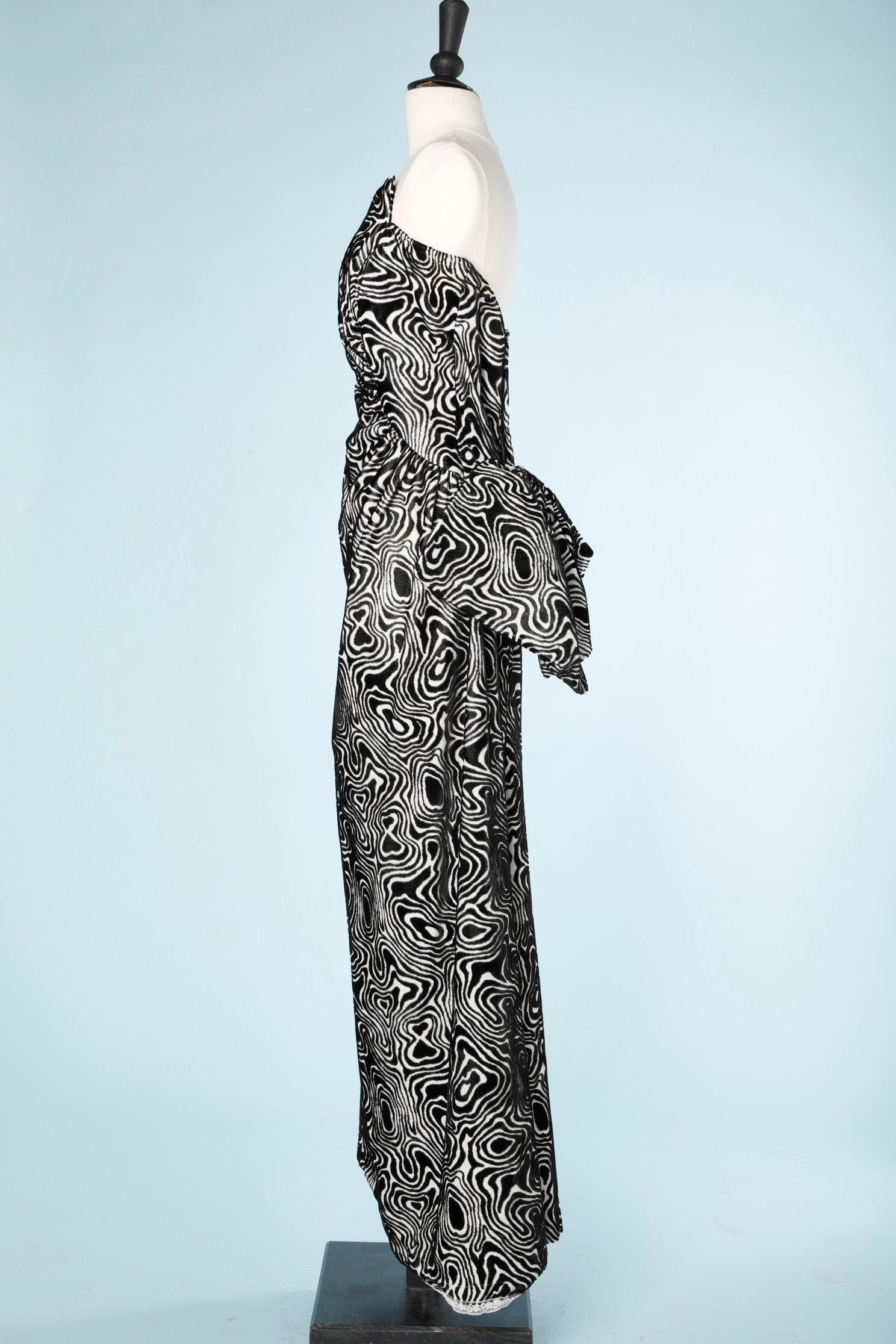 Black and White cocktail's dress Philip Hulitar for Neiman Marcus In Excellent Condition In Saint-Ouen-Sur-Seine, FR