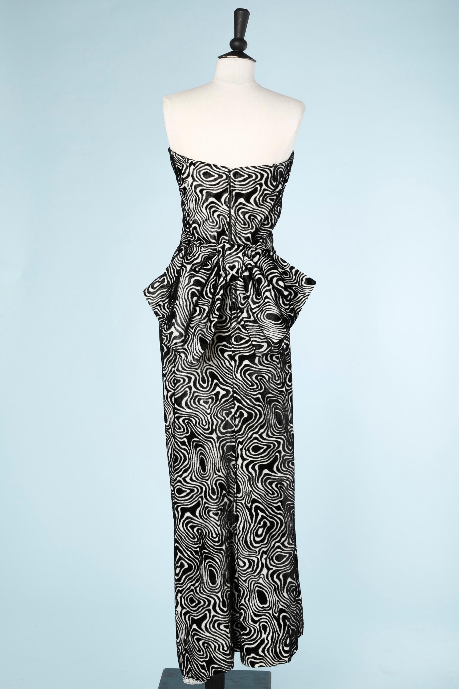 Women's Black and White cocktail's dress Philip Hulitar for Neiman Marcus