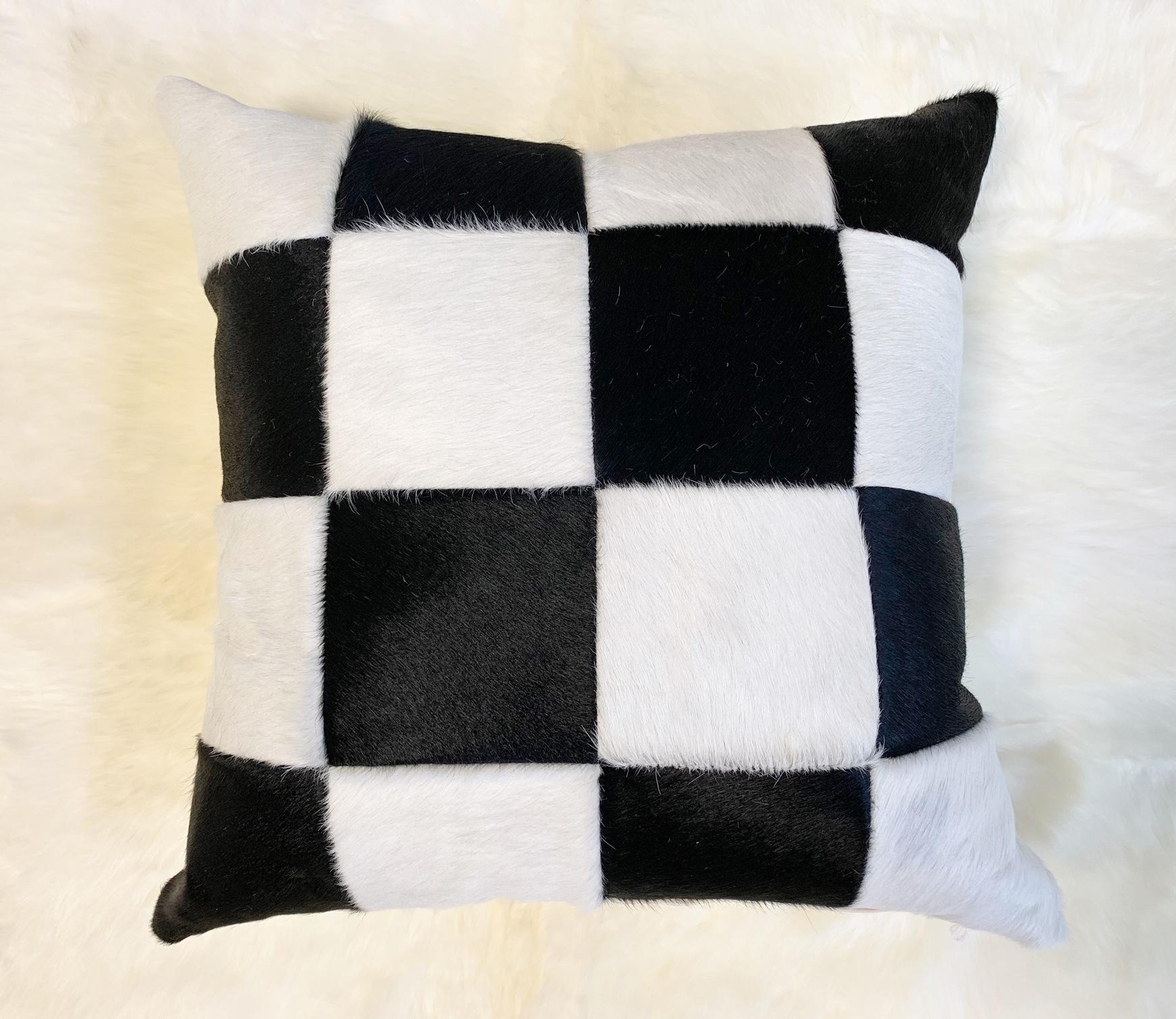 Black and White Cowhide Patchwork 3