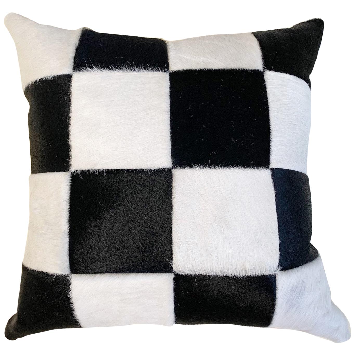 Black and White Cowhide Patchwork