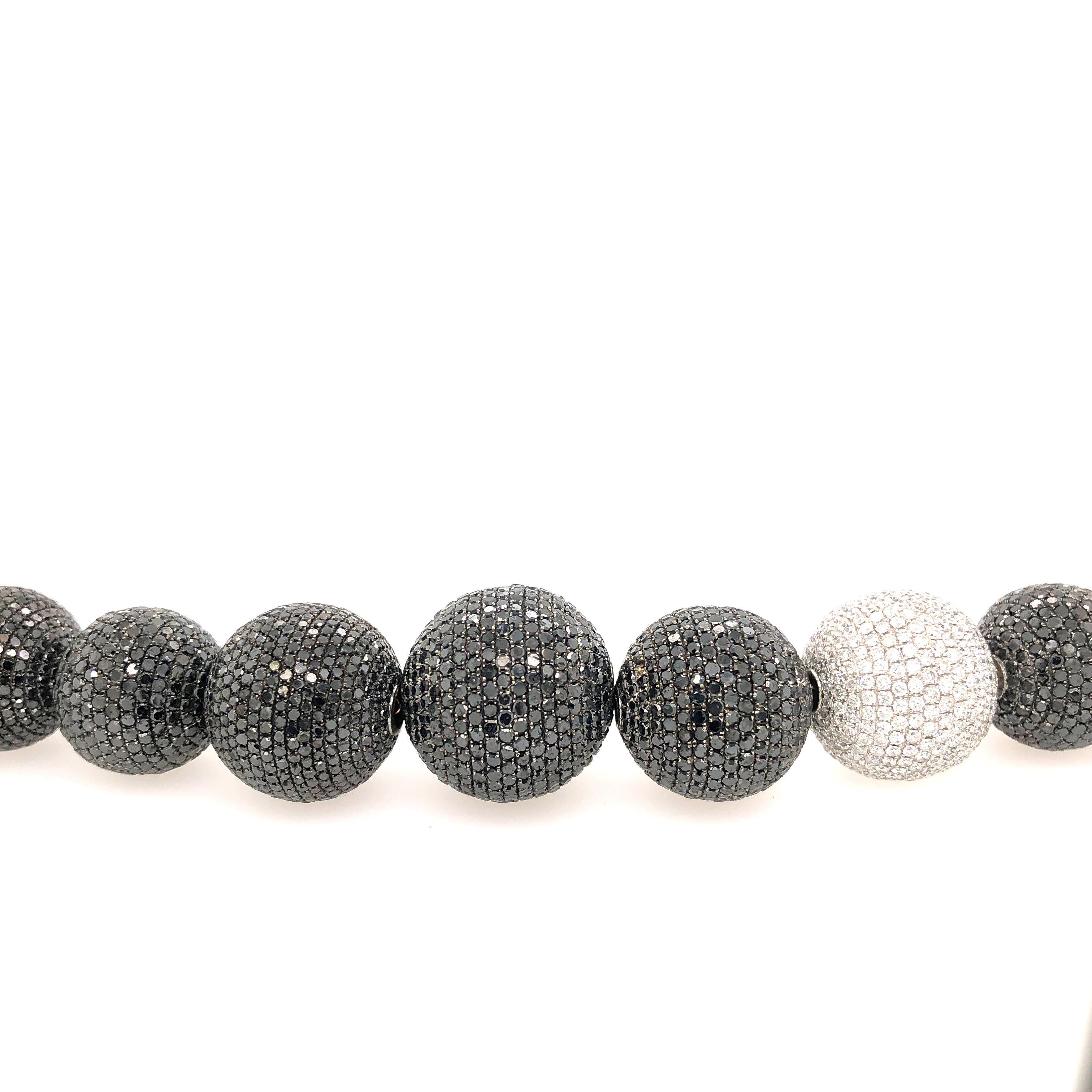 black and white diamond necklace