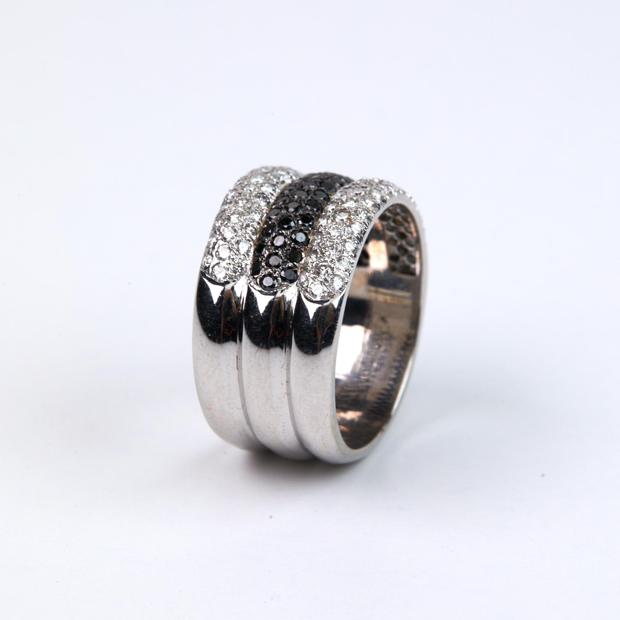 black and white diamond rings