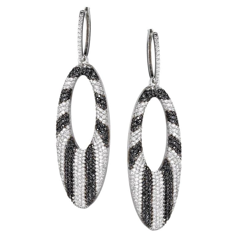 Black Diamond and Diamond Earrings For Sale at 1stDibs | melissa kaye ...