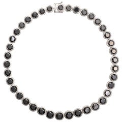 Black and White Diamond Necklace