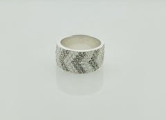 Black and White Diamond Pave' Wide Eternity Band 2.30 Carats