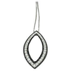 Black and White Diamond Pendant Necklace