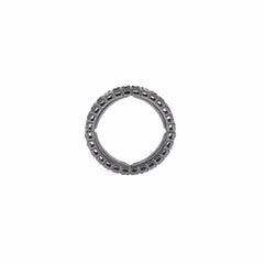 Black and White Diamonds 18k Burnished Gold Eternity Band