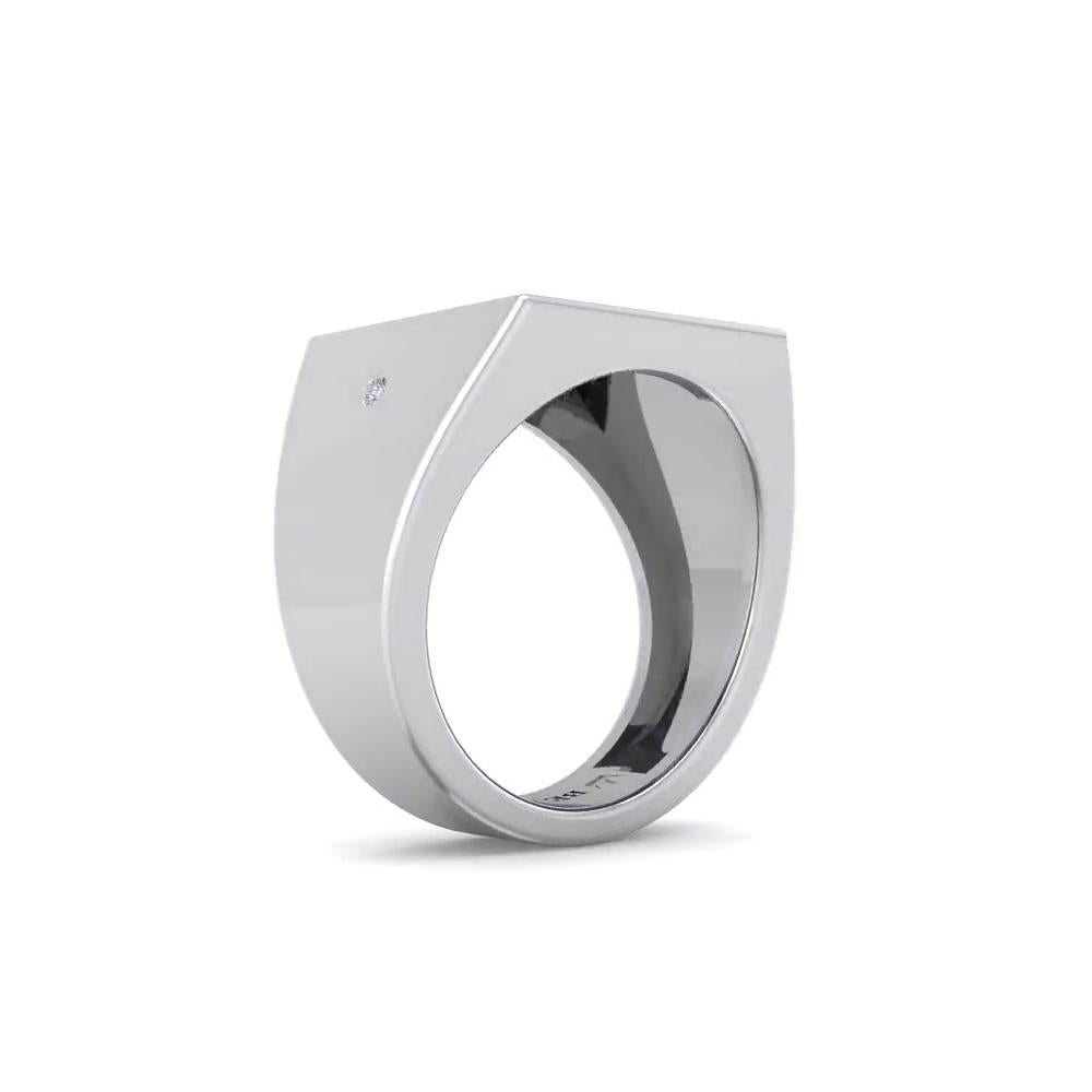 Contemporary Black and White Diamonds Men's Ring For Sale