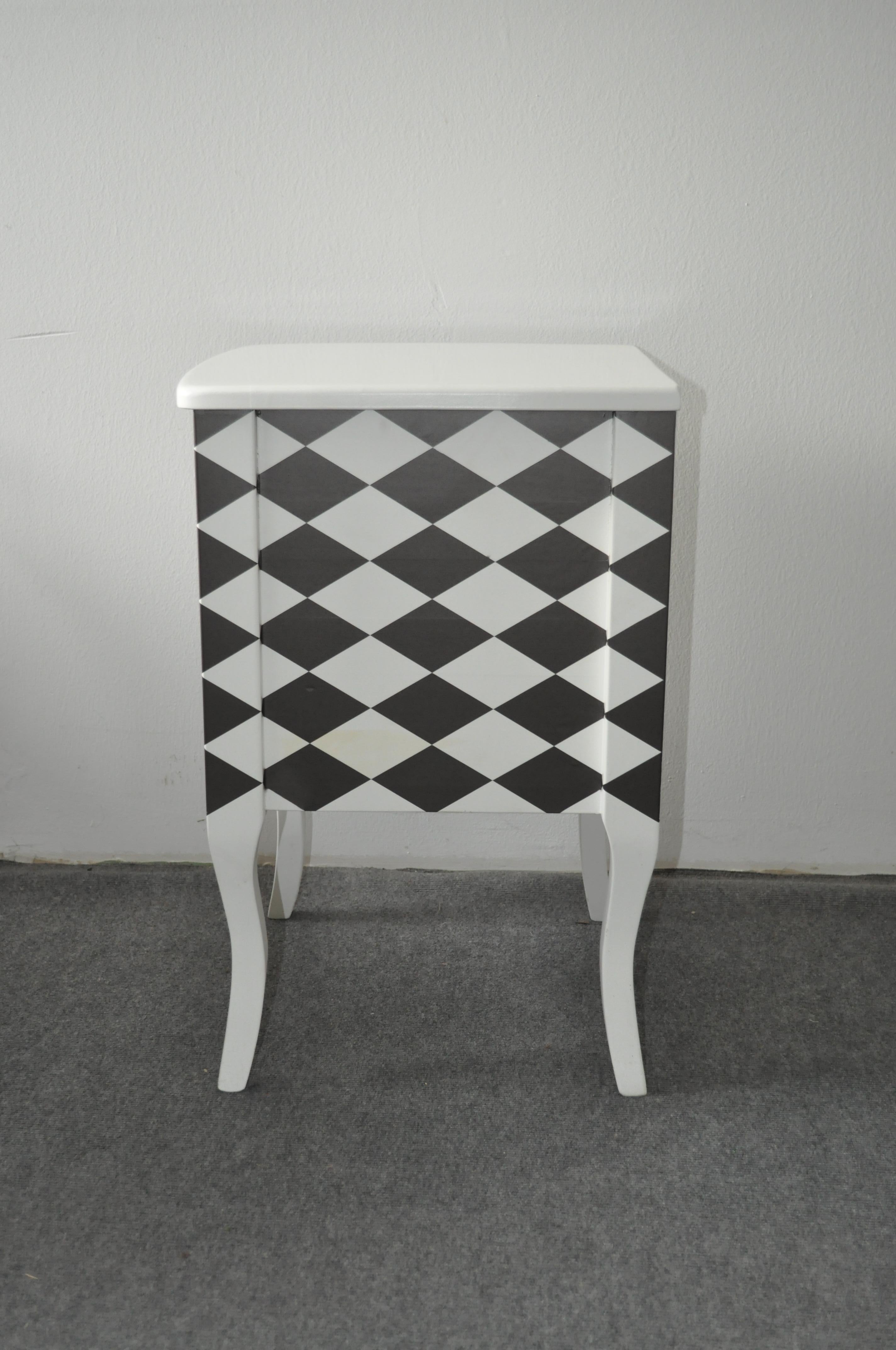 Hungarian Black and White Dresser For Sale