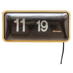 Black and White Flip Clock Large Station, Factory Clock, 1970s, France