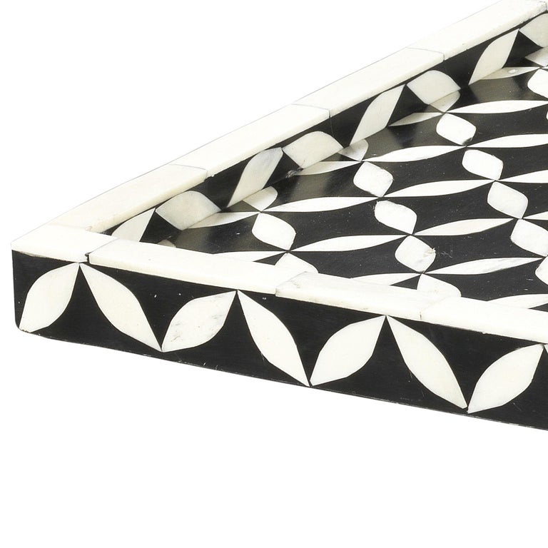 Black and White Geometric Serving Tray For Sale at 1stdibs
