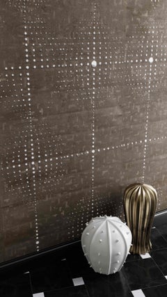 Fabscarte Handmade and Hand Painted Wallpaper, Cactus Nero