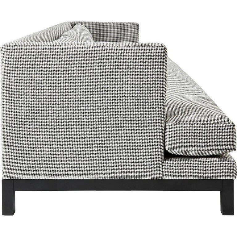 Black and White Houndstooth Modern Sofa with Bolsters at 1stDibs