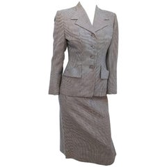 Black and White Houndstooth Suit Set, 1940s
