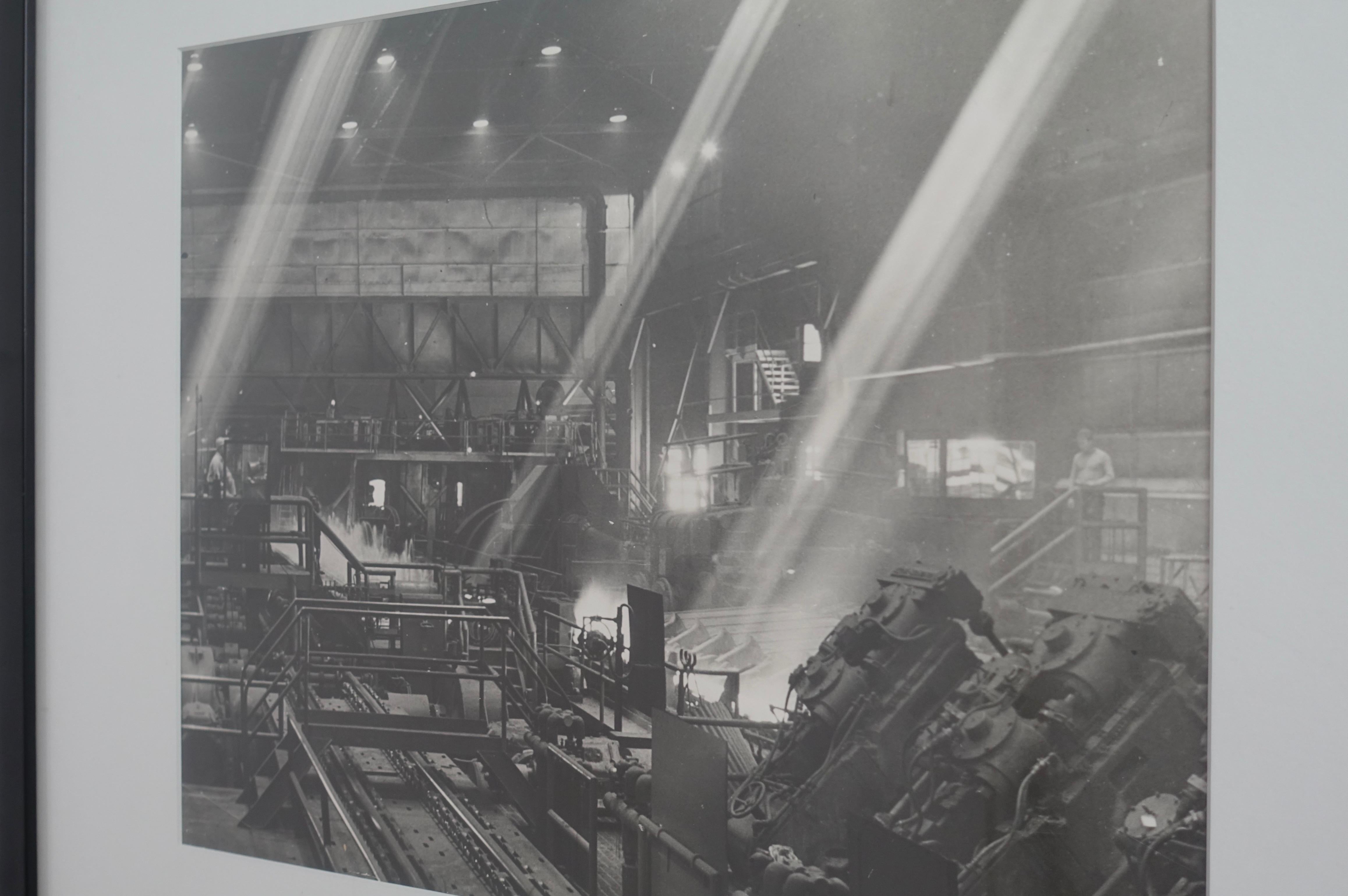Paper Black and White Industrial Factory Scene Photograph, American, 20th Century For Sale