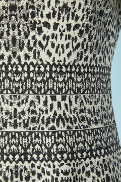 Black and white jacquard dress ALAIA