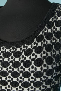 Black and white jacquard dress ALAIA