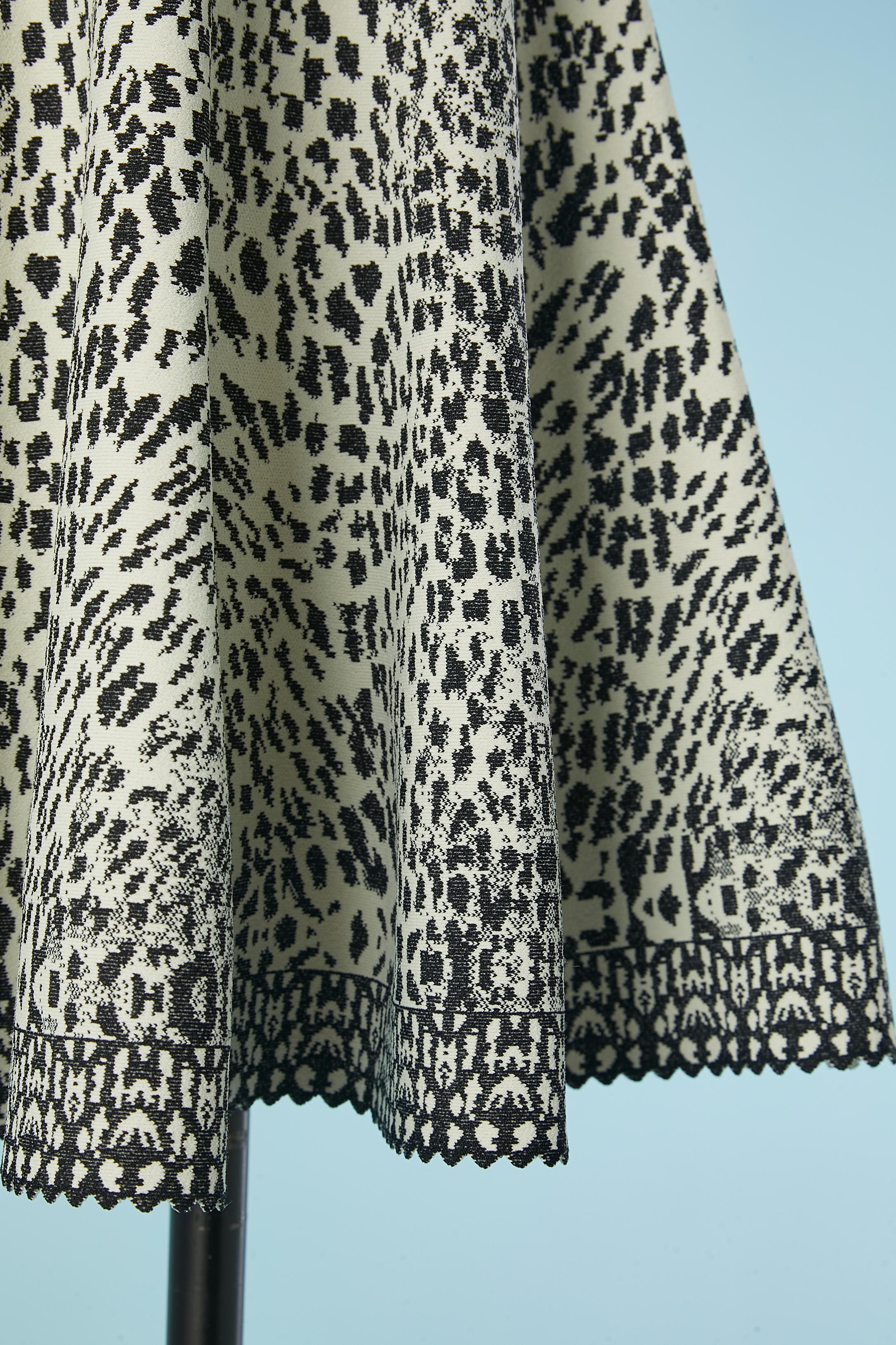Gray Black and white jacquard dress ALAIA For Sale