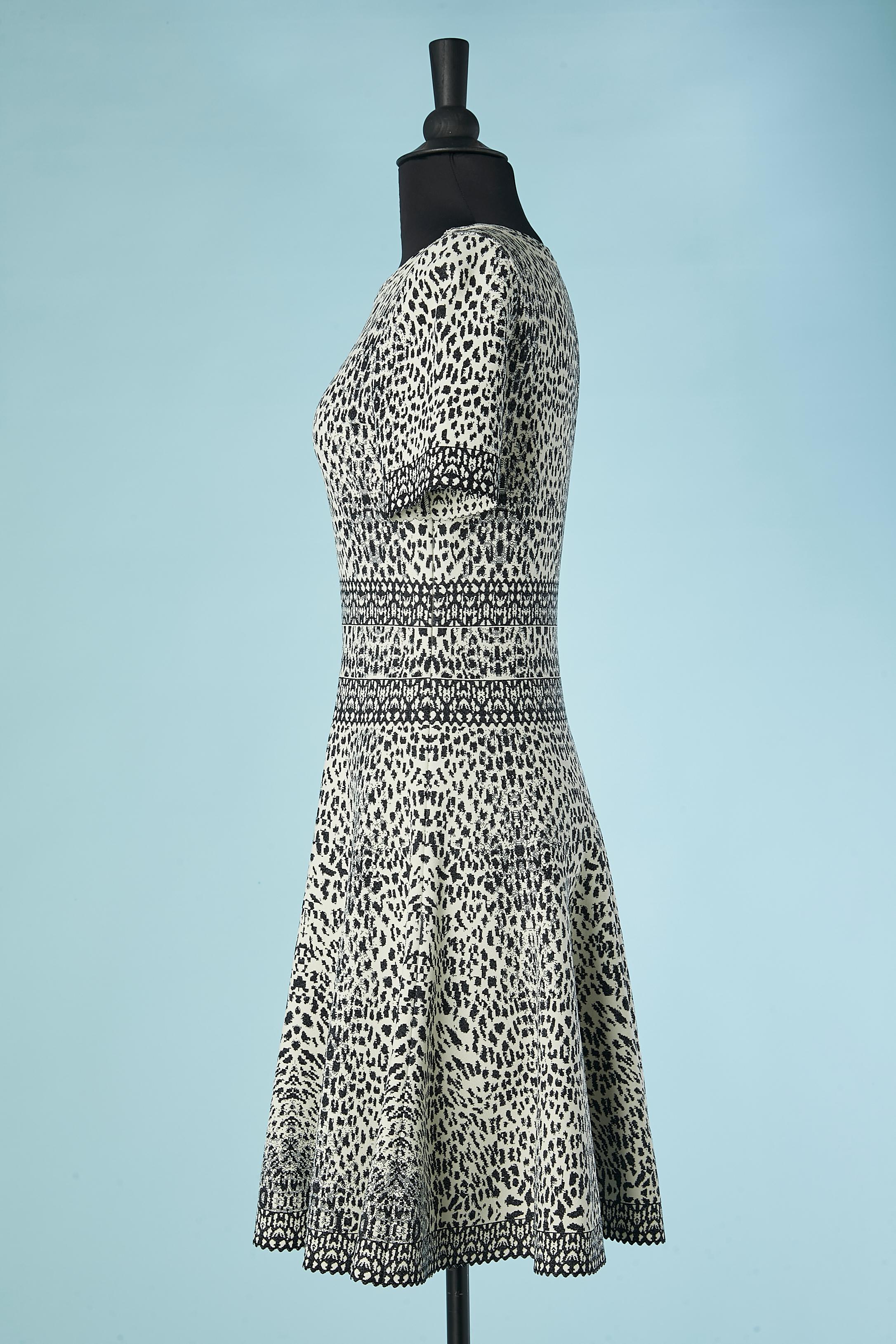 Women's Black and white jacquard dress ALAIA For Sale