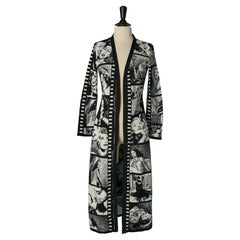 Cappotto in maglia jacquard bianco e nero Moschino Couture!