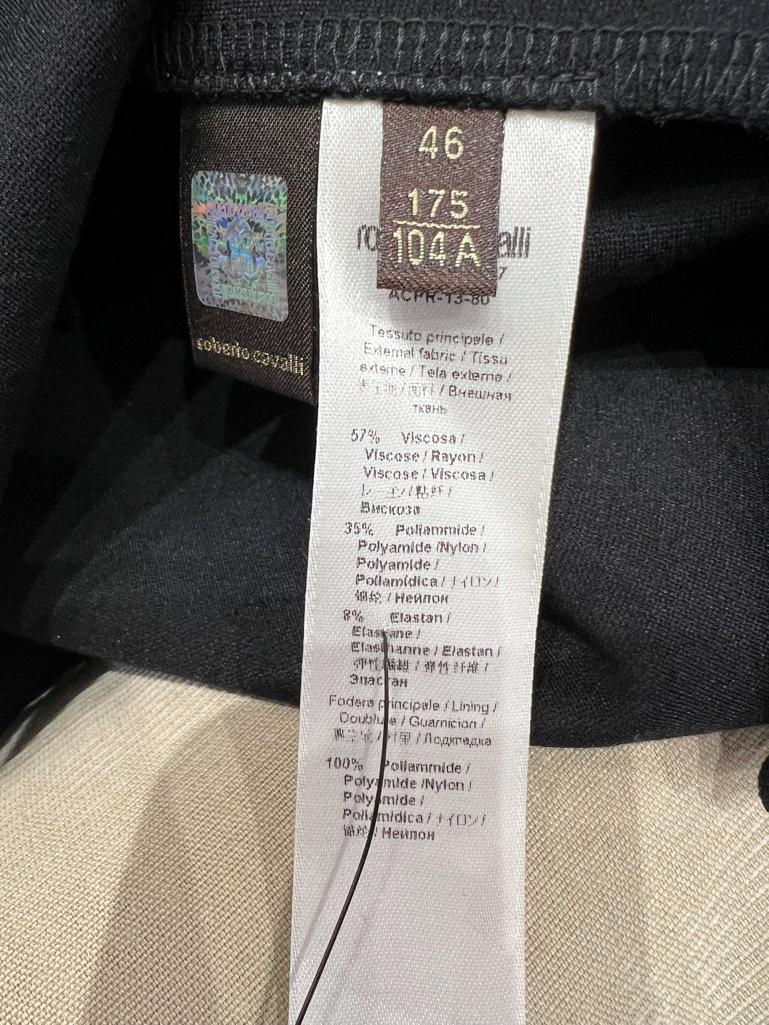 Schwarz-weißes Jersey-Kleid mit Strass und Perlenbesatz ROBERTO CAVALLI im Angebot 2