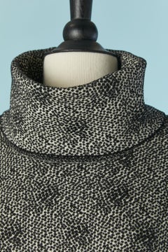 Black and white knit jacquard dress ALAIA