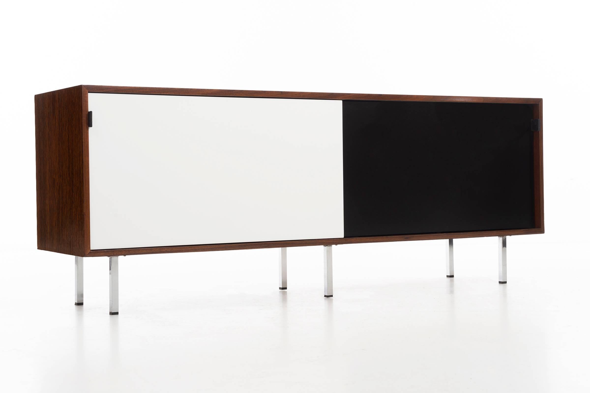 Mid-Century Modern Black and White Knoll Credenza