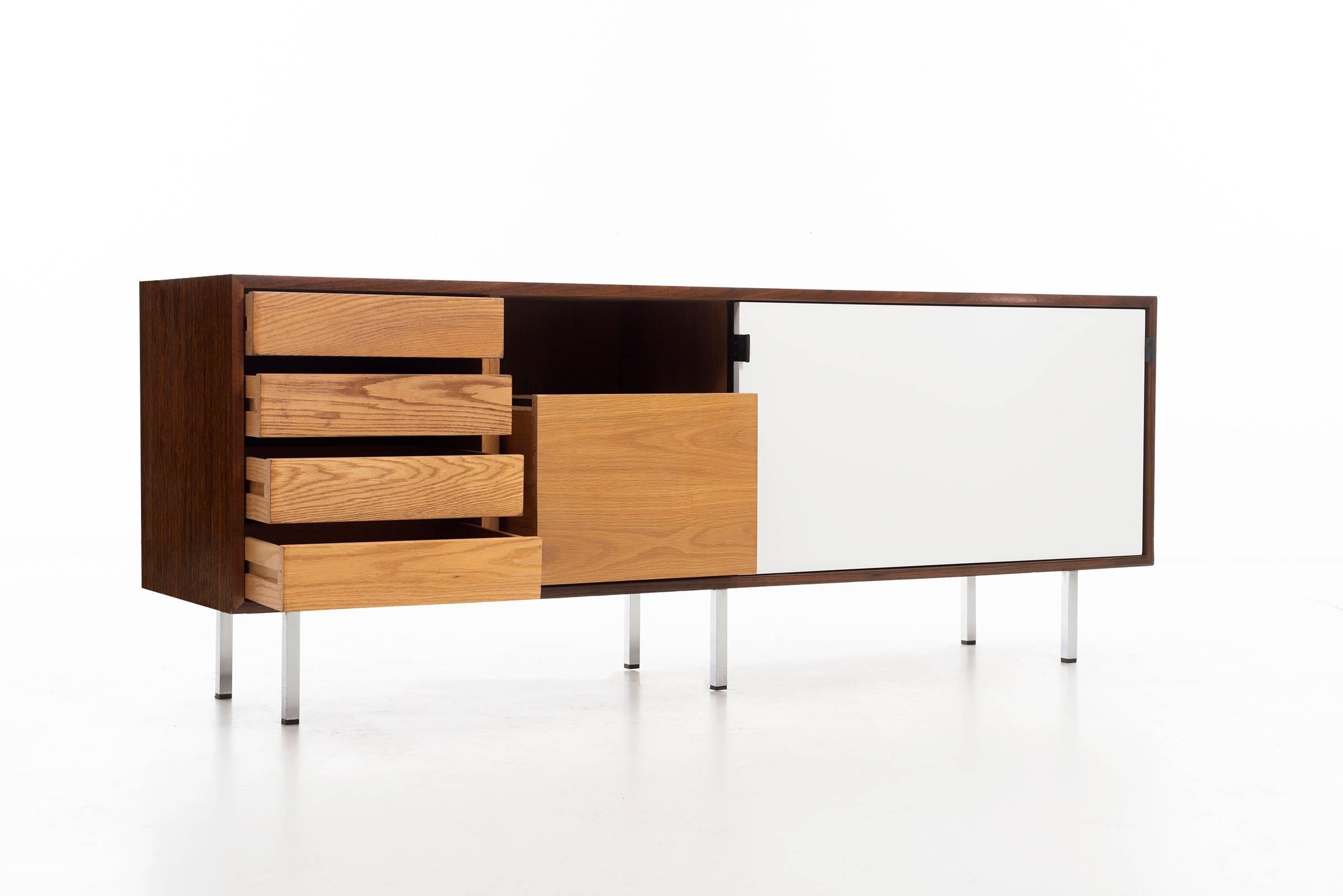 Mid-20th Century Black and White Knoll Credenza