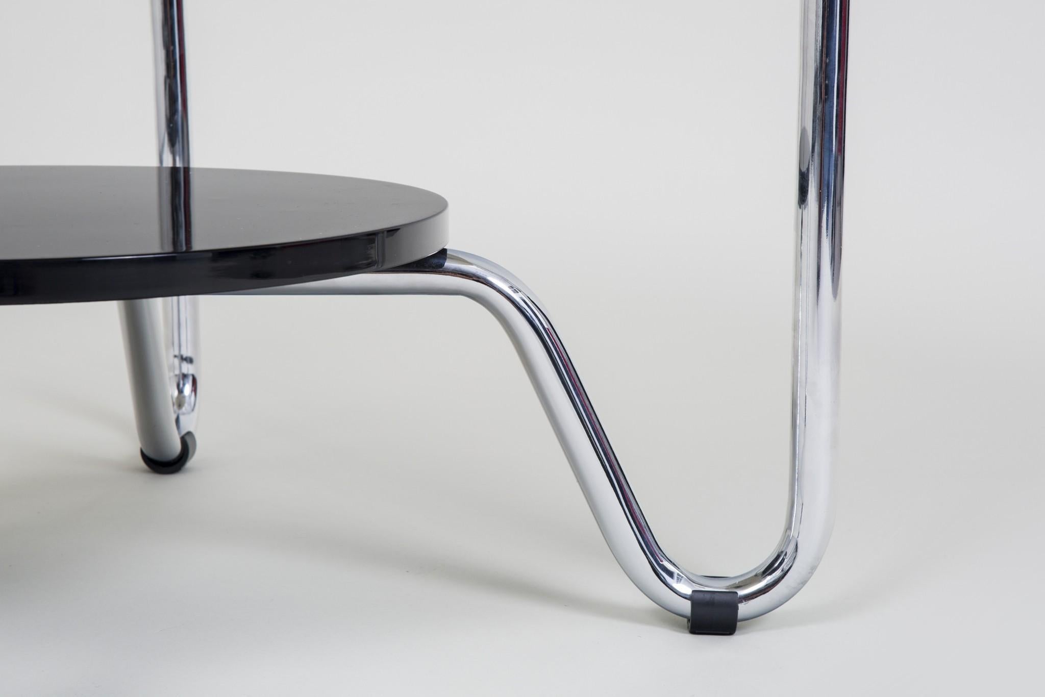 20th Century Black and white Kovona table made in 1950s Czechia For Sale