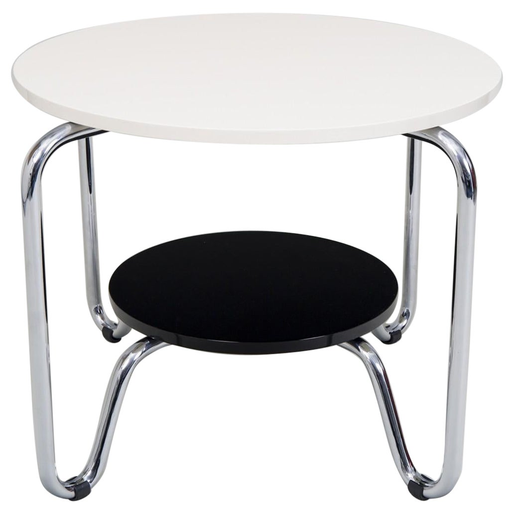 Black and white Kovona table made in 1950s Czechia