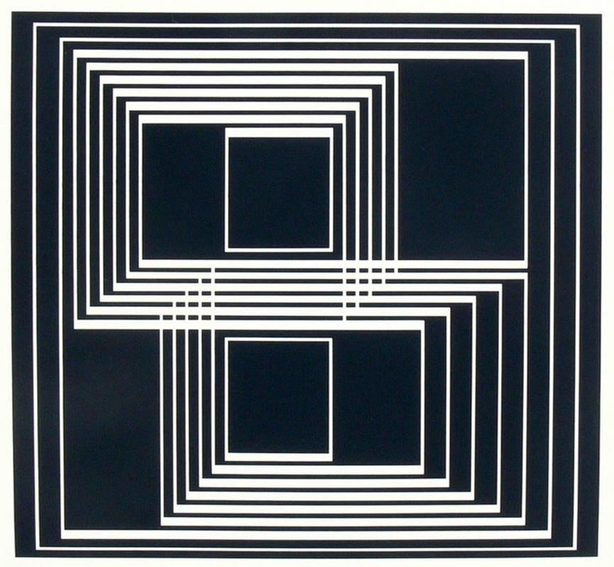 Mid-Century Modern Lithographie en noir et blanc de Josef Albers tirée de Formulation et Articulation en vente