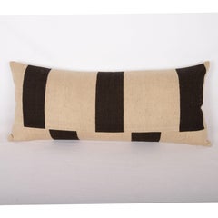 Black and White Lumbar Pillow Cover Made from a Contemporary Textile
