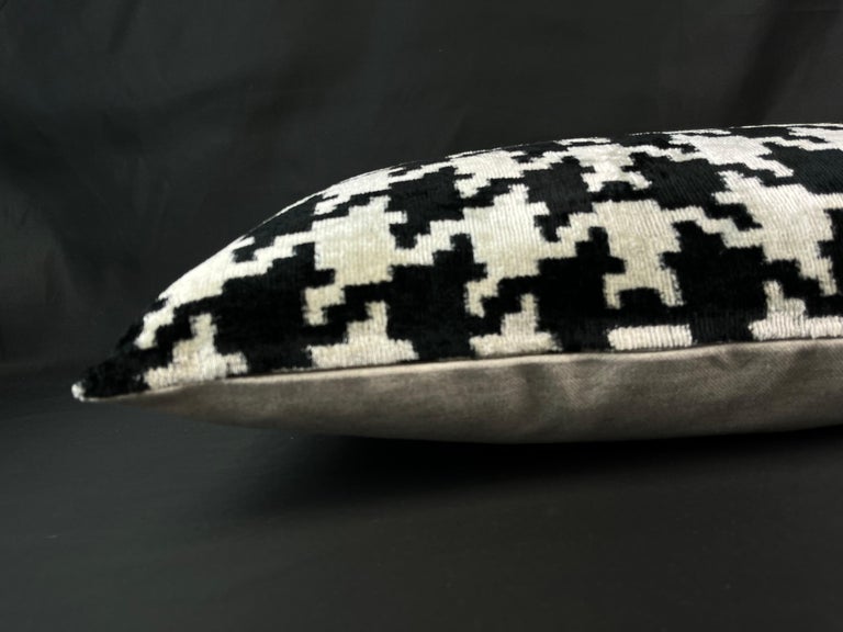 Silk Velvet Ikat Black, Green and White Coat