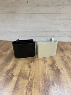 Black and White Magazine Rack by Rodolfo Bonetto for Bilumen, Italy, 1968