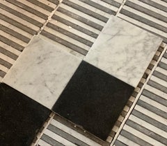 Black and White Marble Checkerboard Flooring