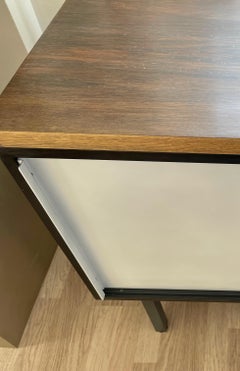 Black and White Metal and Wood Top Four Doors Sideboard by Pastoe, Netherlands.