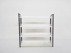 Black and White Metal Book Shelves Attrb. to Tomado, Holland, 1950's