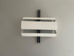 Black and White Metal Single Sconce by E. Gismondi for Artemide, 1970s, Italy