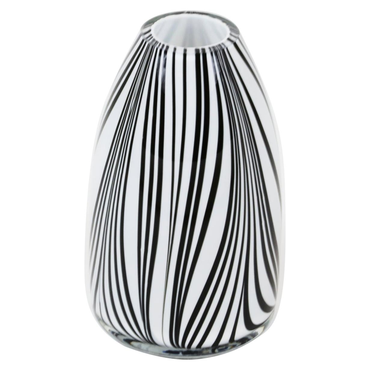 Black and White Midcentury Vase