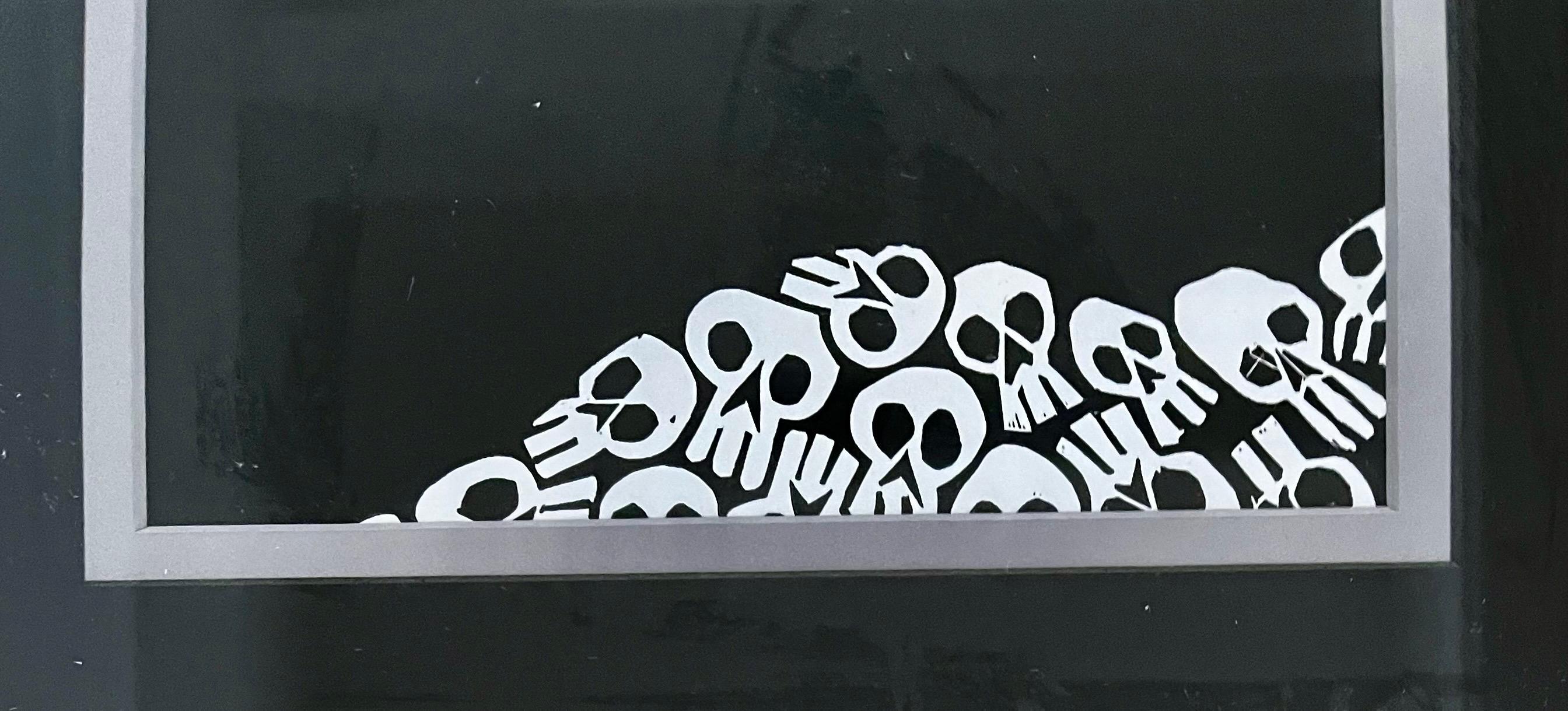 Minimalistischer Schwarz-Weiß-Druck mit Skulpturen (amerikanisch) im Angebot