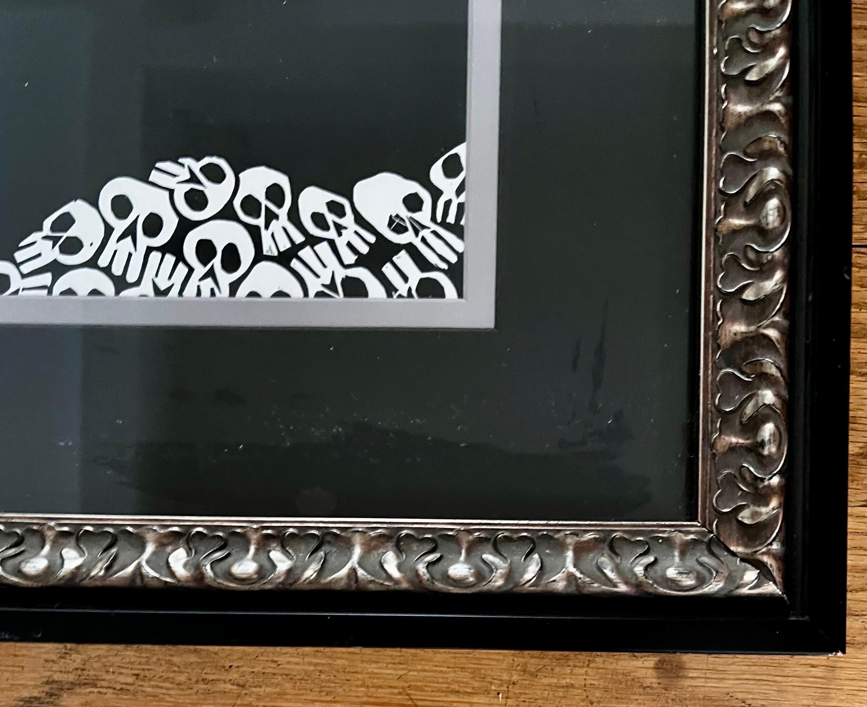 Minimalistischer Schwarz-Weiß-Druck mit Skulpturen (20. Jahrhundert) im Angebot