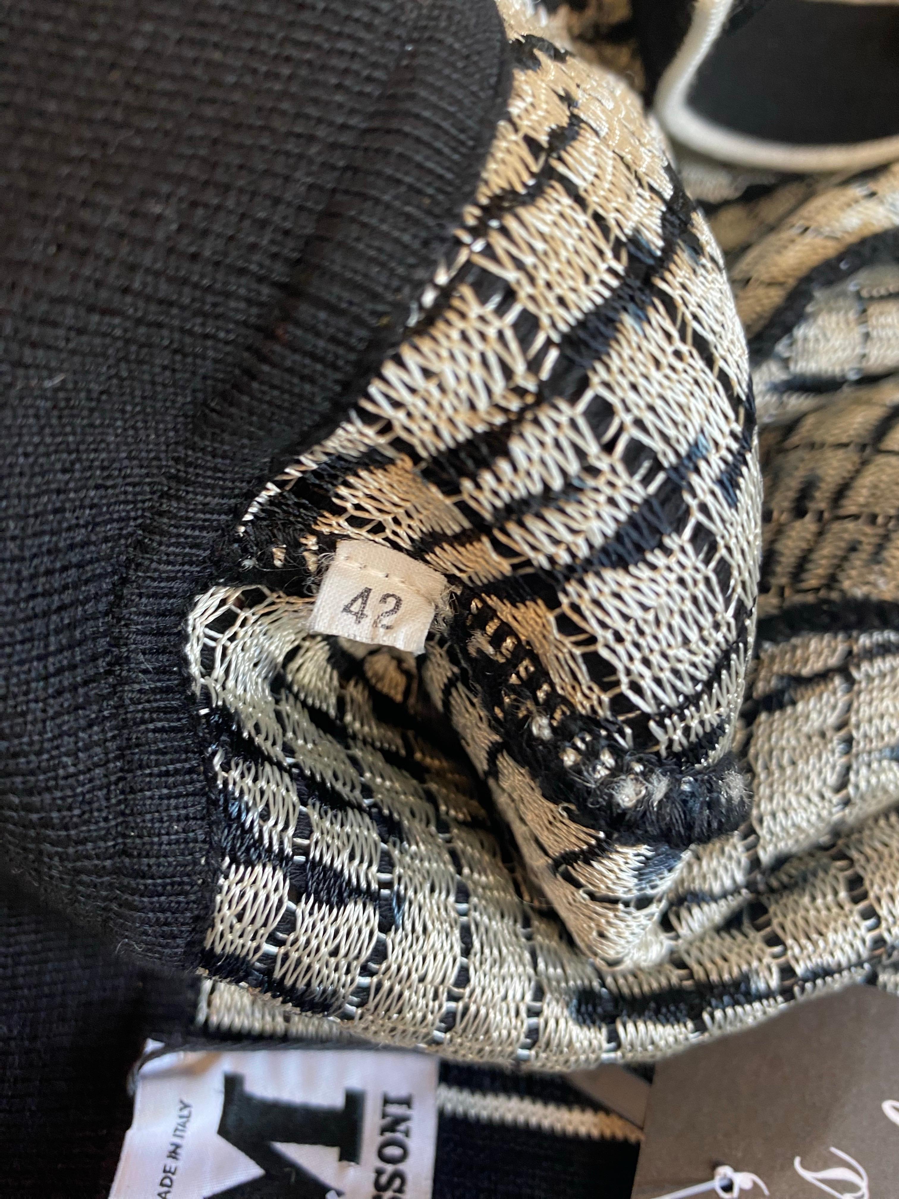 Trench Missoni in bianco e nero in vendita 6