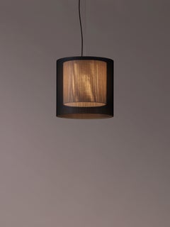 Schwarz-weiße Moaré MS-Hängeleuchte von Antoni Arola