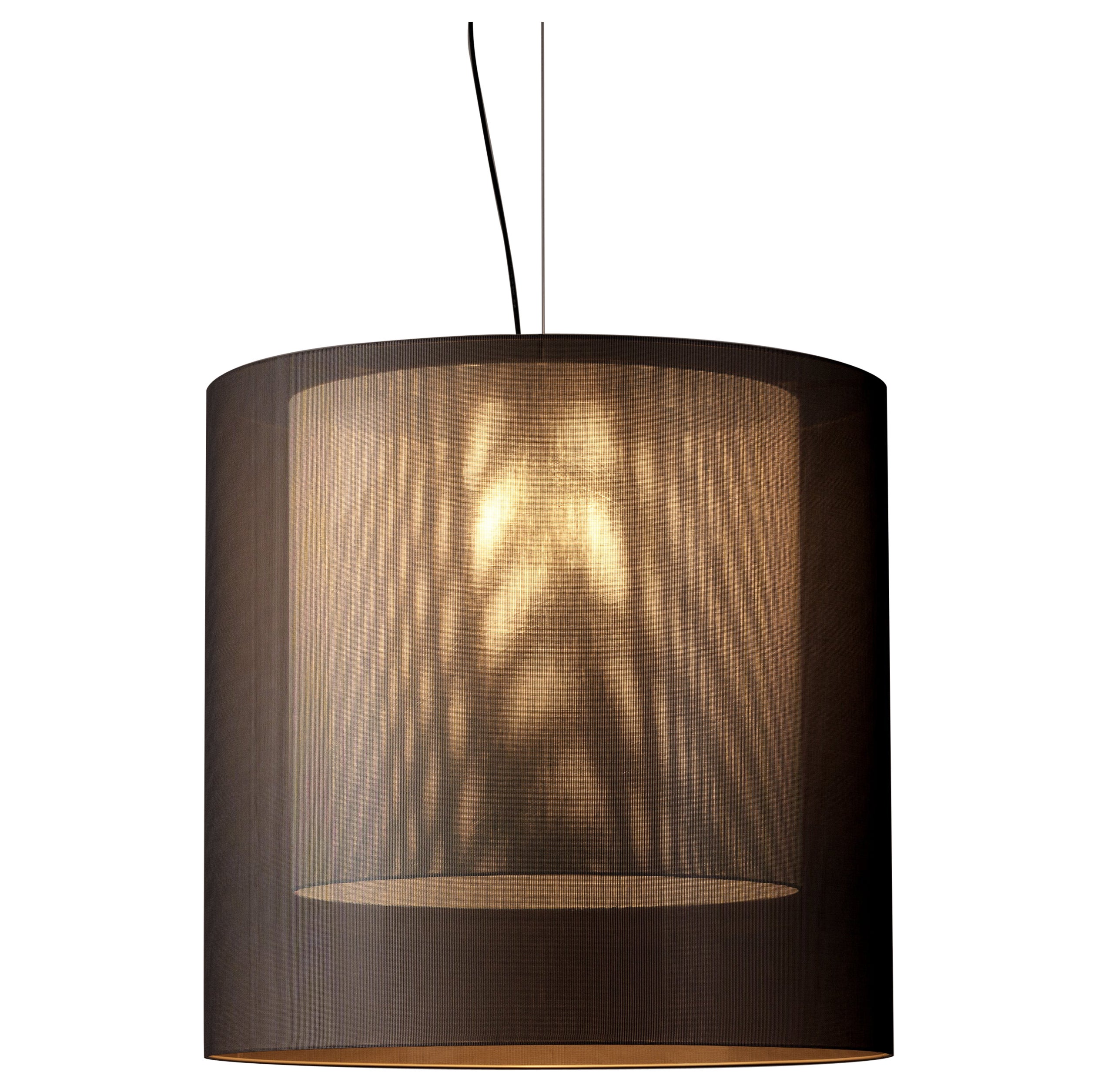 Lampada a sospensione Moaré XL in bianco e nero di Antoni Arola in vendita