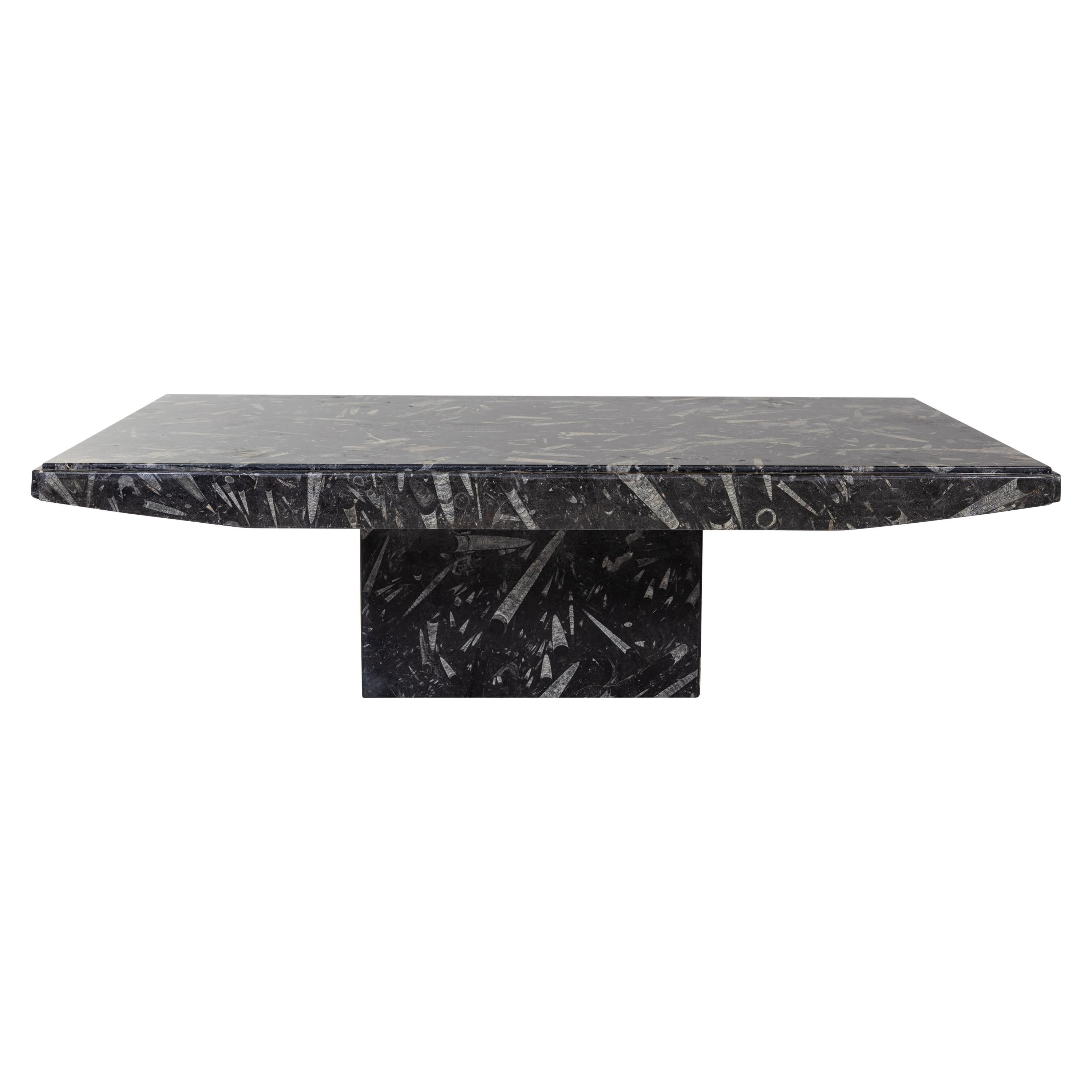 Black and White Modernist Marble Cocktail Table
